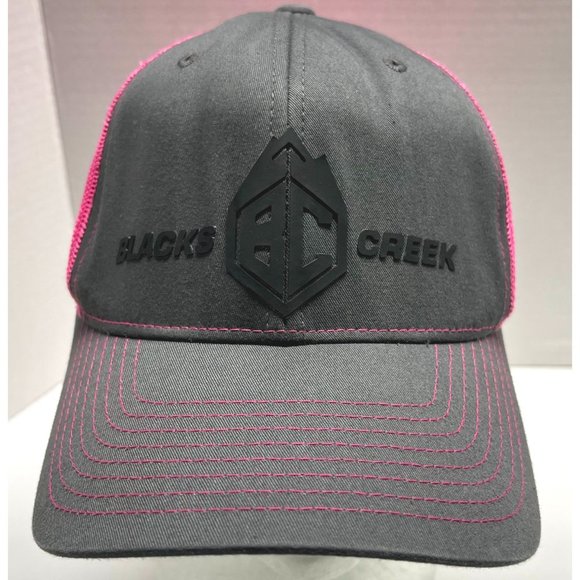 Blacks Creek Guide Gear Hat Snapback Gray Pink Mesh Adjustable Cap Richardson - Picture 3 of 8